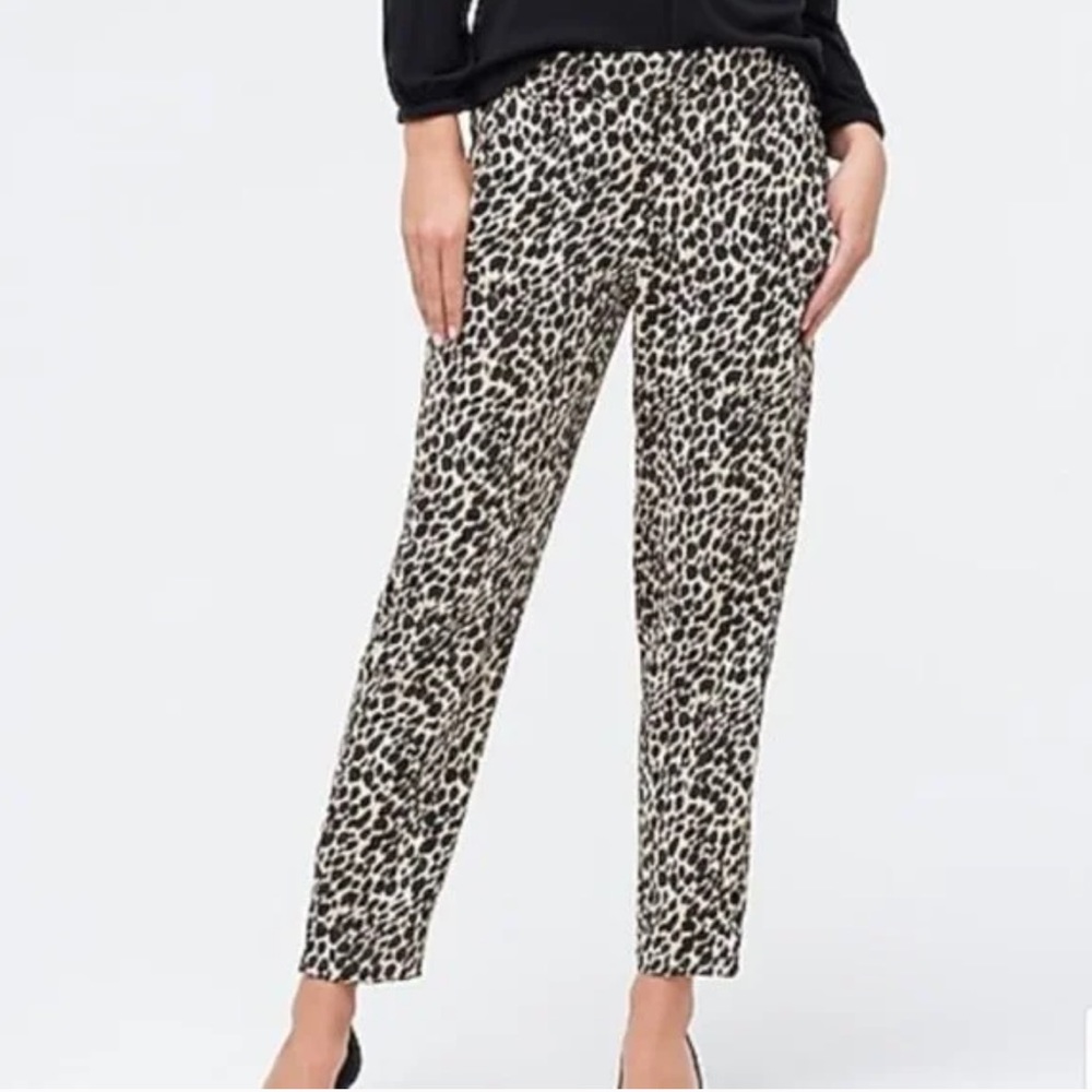 J Crew leopard print Jamie pant